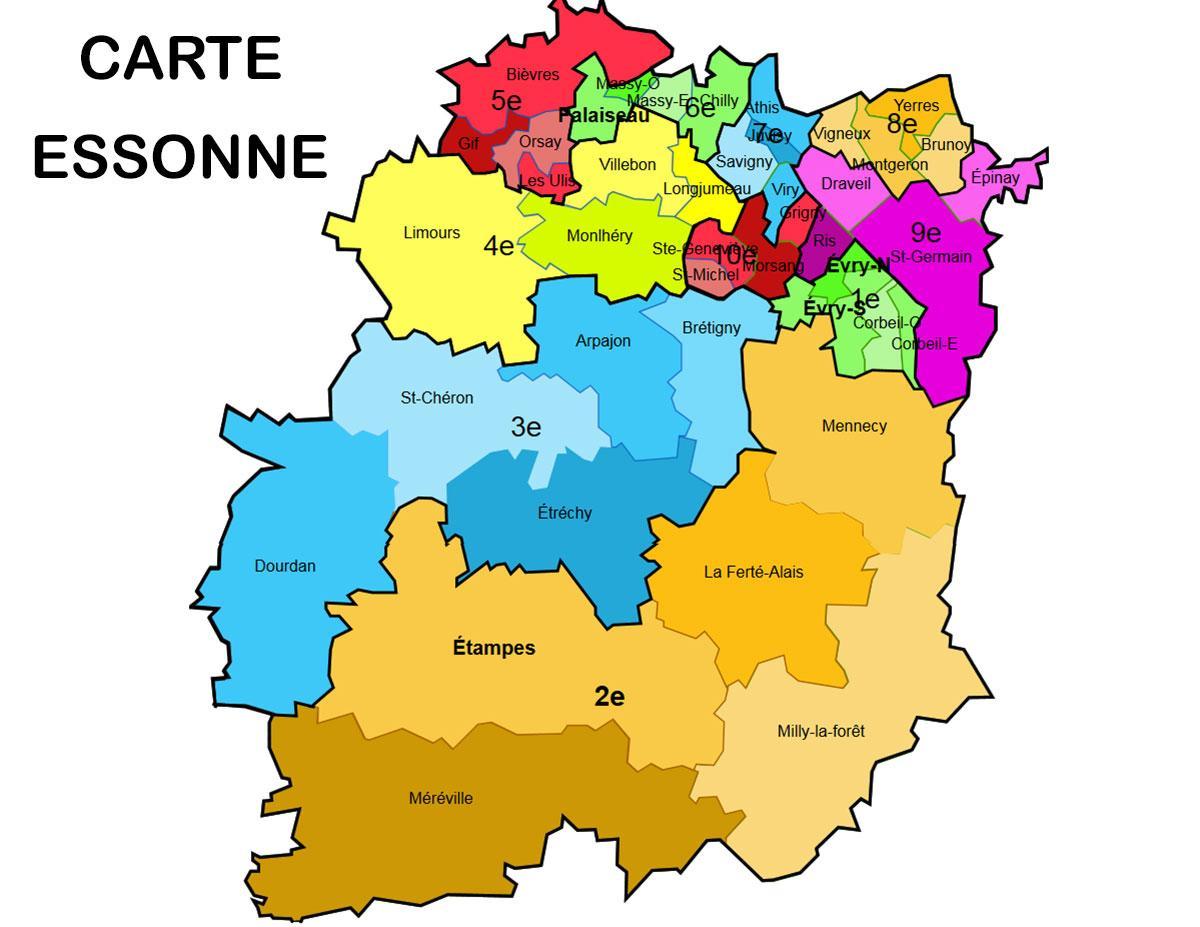 Карта на Essonne