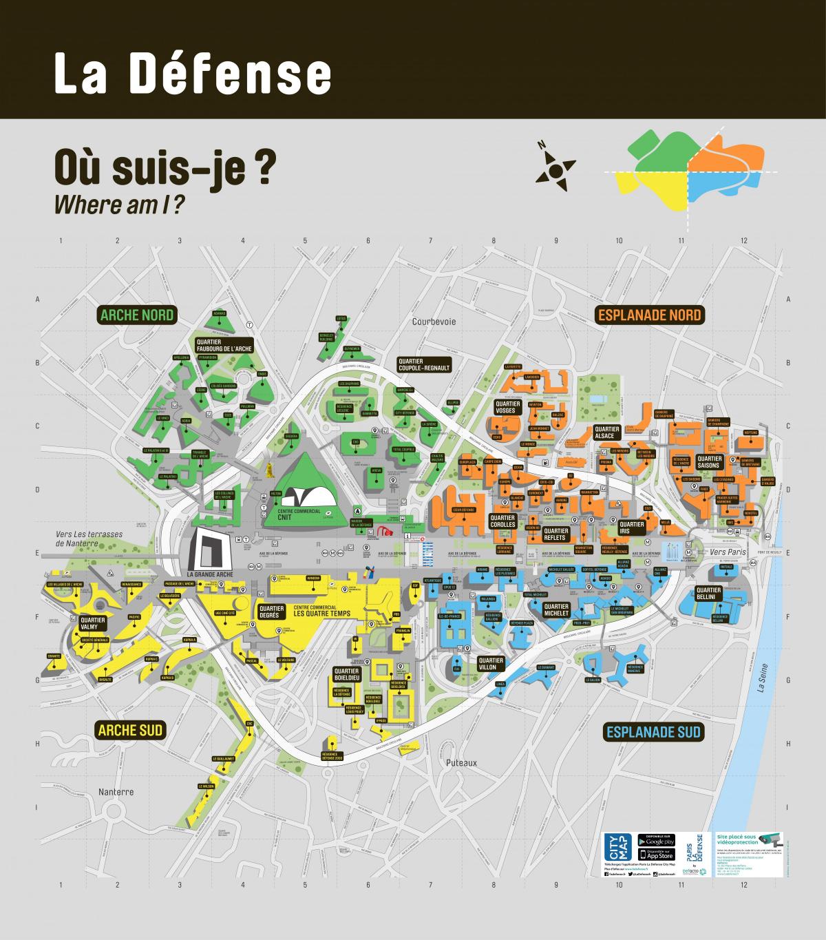 Карта на La Défense