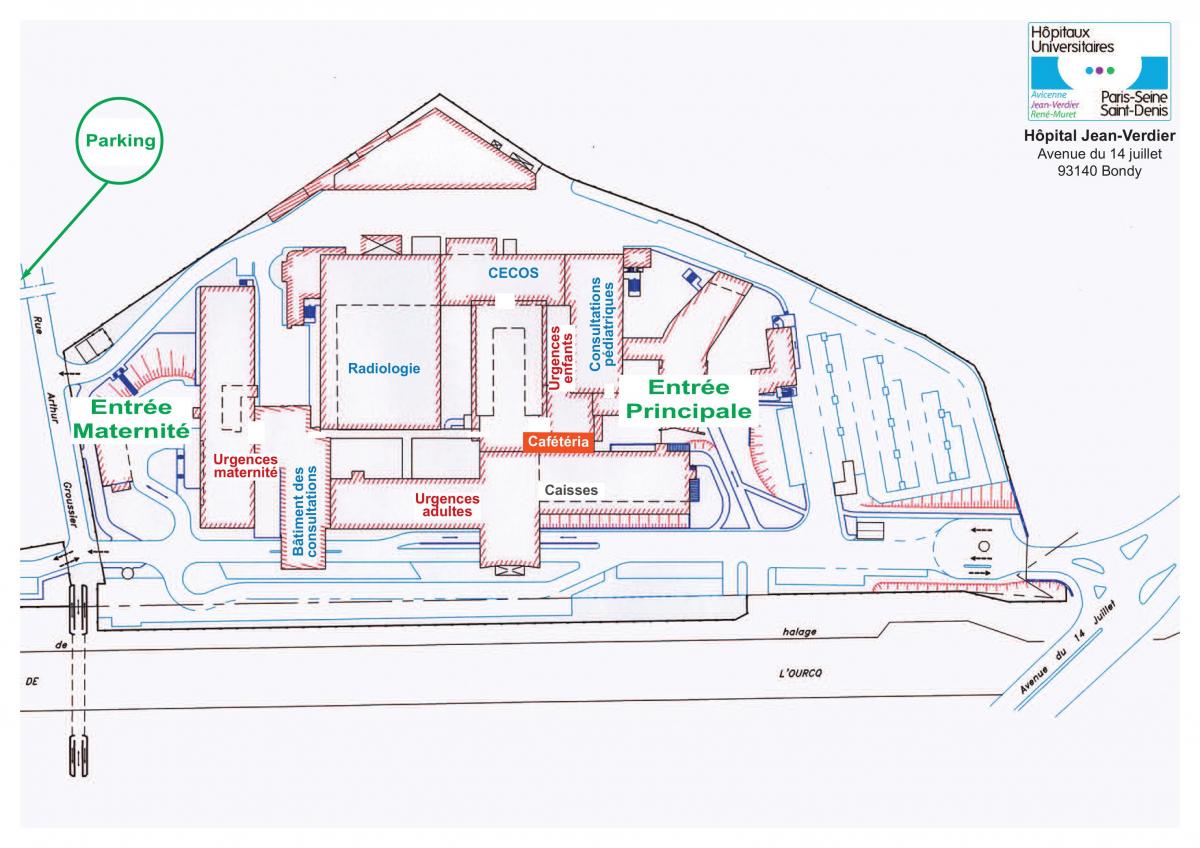 Мапа на Жан-Verdier болница