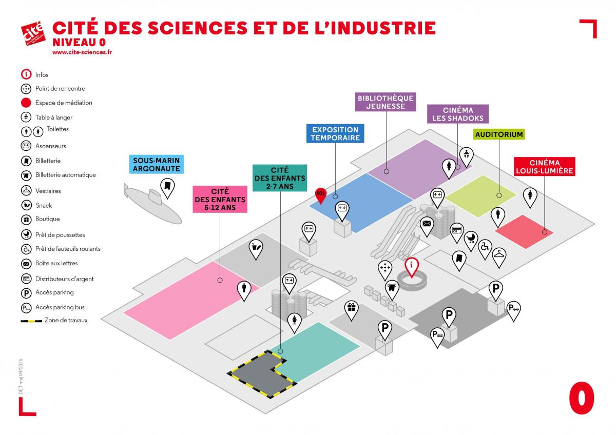 Карта на Cité des Sciences et de l'Industrie