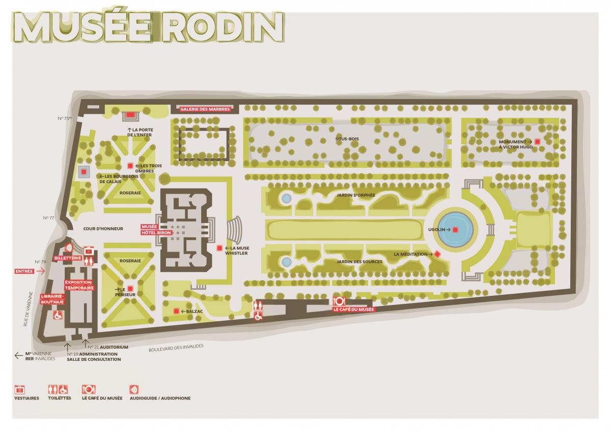 Карта на Musée Роден