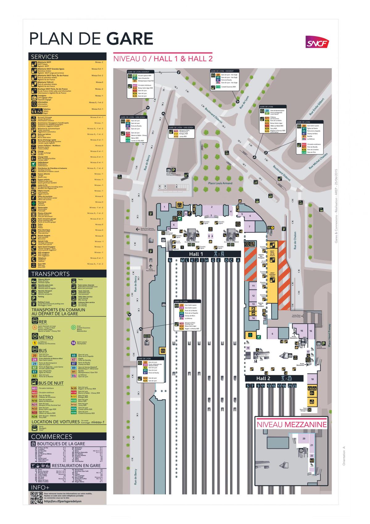 Карта на Париз-Gare de Лион