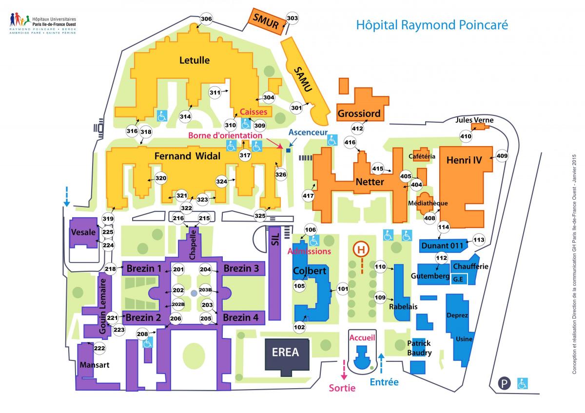Карта на Рејмонд-Poincaré болница