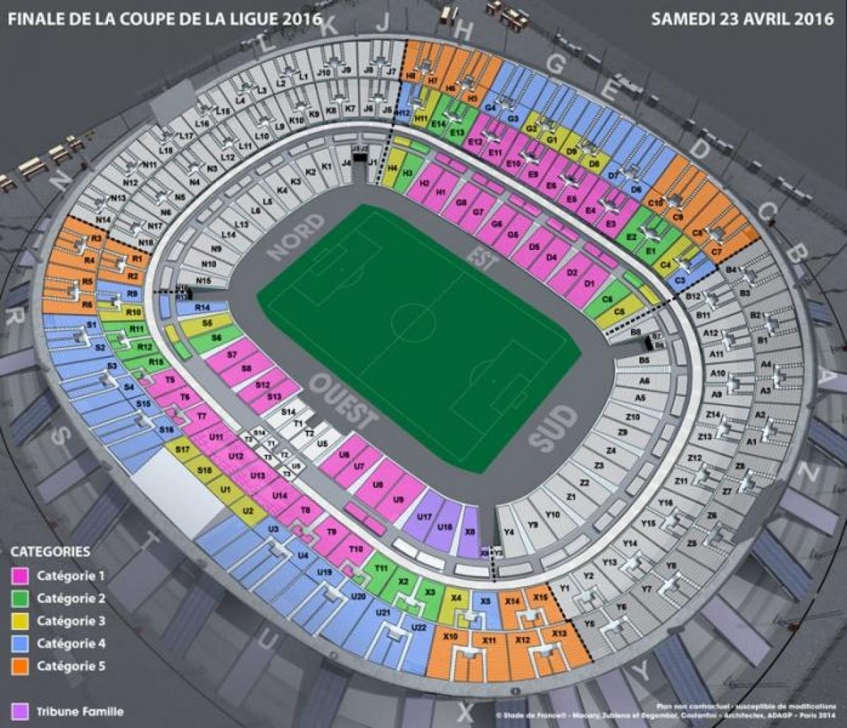 Карта на Стад де Франс Фудбал