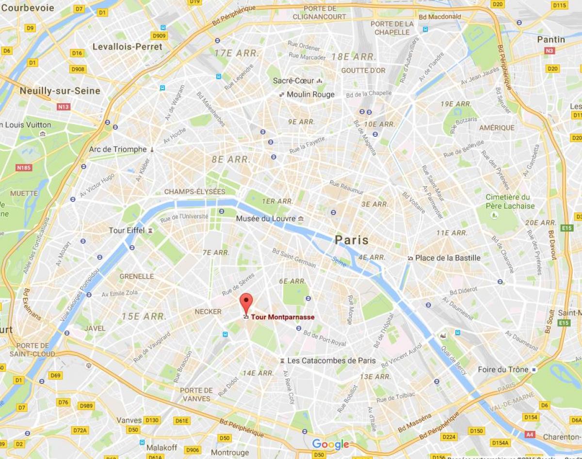 Карта на Турнеја Montparnasse