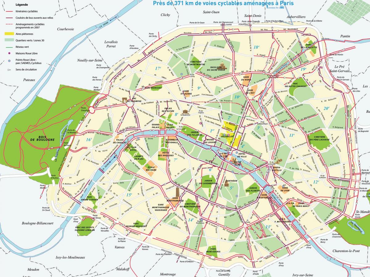 Мапа на велосипедски патеки