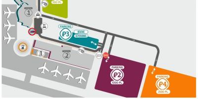 Карта на Beauvais аеродром паркинг