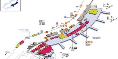 Карта на CDG аеродромски терминал 2C