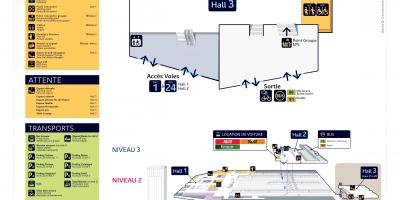 Карта на Gare Montparnasse Сала 3