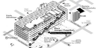 Карта на Pompidou Центар