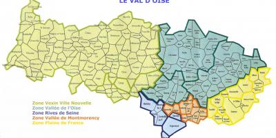 Карта на Вал-d'Oise