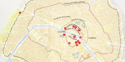 Мапа на Градот ѕидовите на Париз
