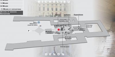 Карта на Музеј Лувр Ниво -2