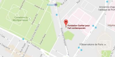 Карта на Fondation Cartier