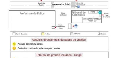 Карта на Palais de Justice Париз