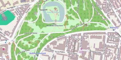 Карта на Parc des Buttes-Chaumont