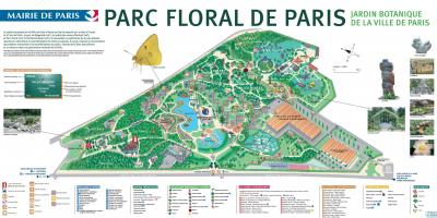 Карта на Parc флорални де Париз