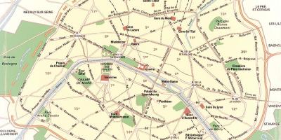 Карта на Париз Паркови
