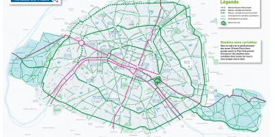 Карта на Париз велосипед