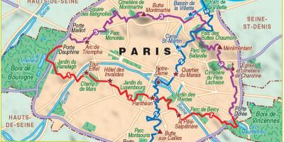 Карта на Париз пешачење