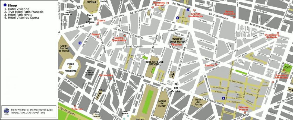 Мапа на 2 arrondissement на Париз