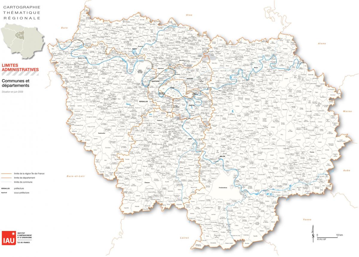 Мапа од Ile-de-France
