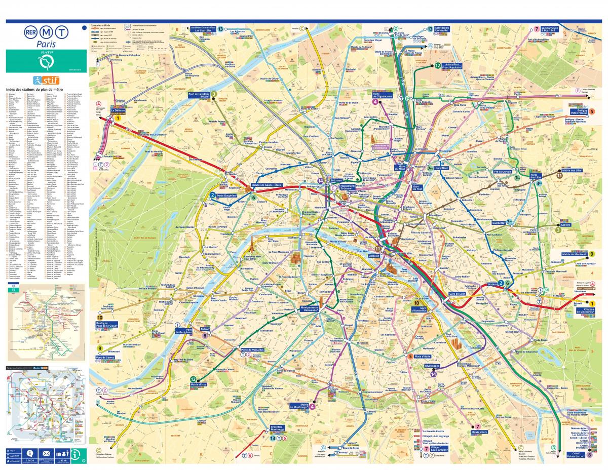 Карта на RATP метро