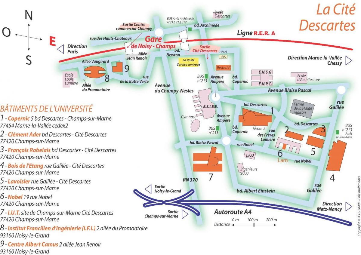 Карта на Univesity Париз Декарт