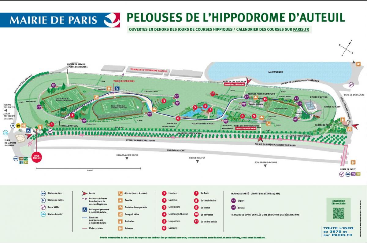 Карта на Auteuil Hippodrome