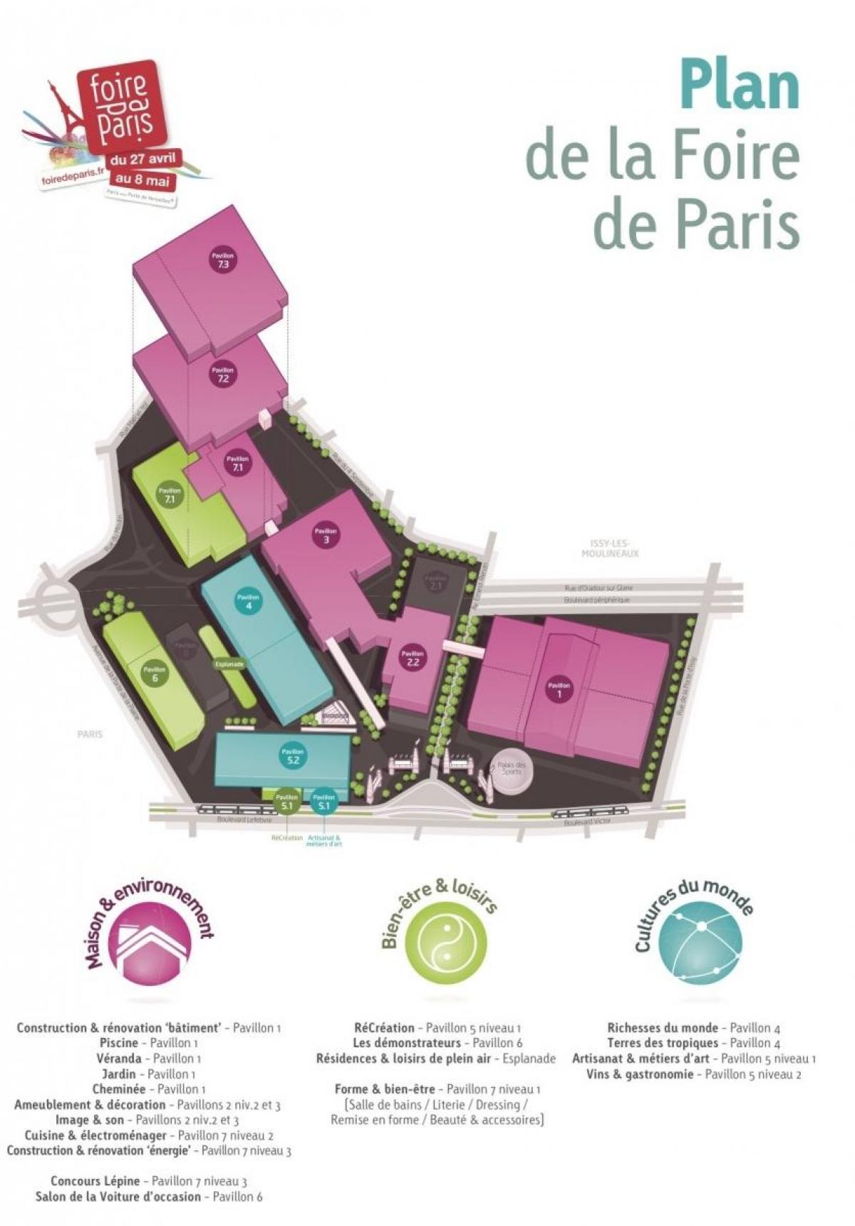 Карта на Foire де Париз