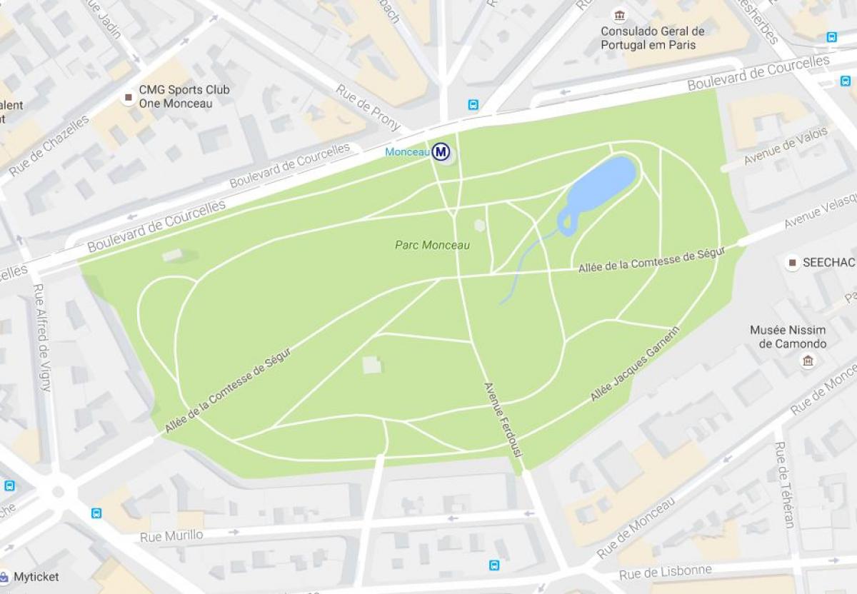 Карта на Parc Monceau