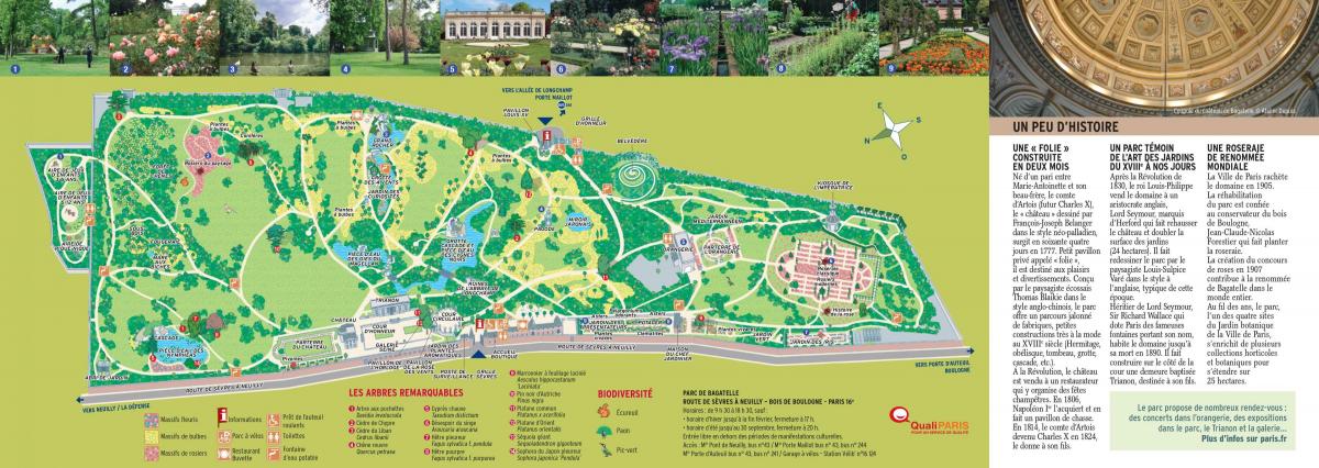 Карта на Parc де Bagatelle