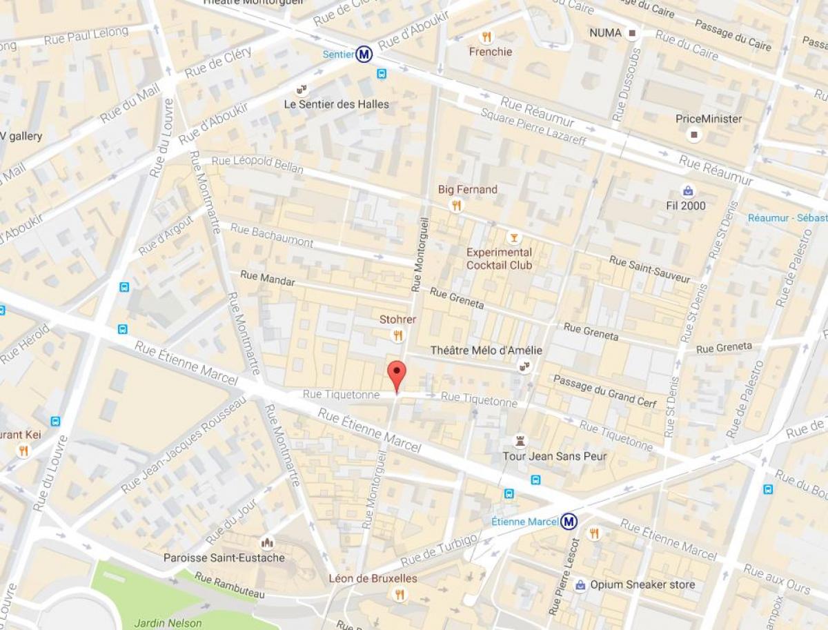Карта на rue Montorgueil