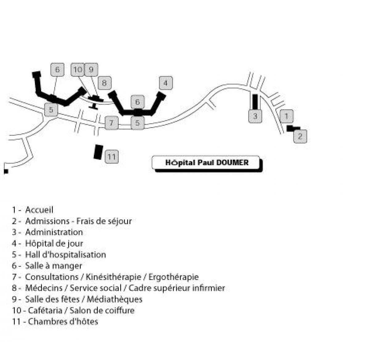 Карта на Павле Doumer болница