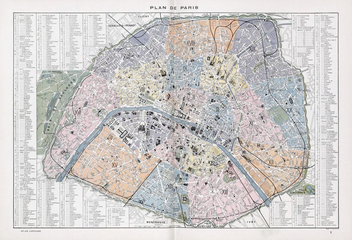 Карта на Париз 1900