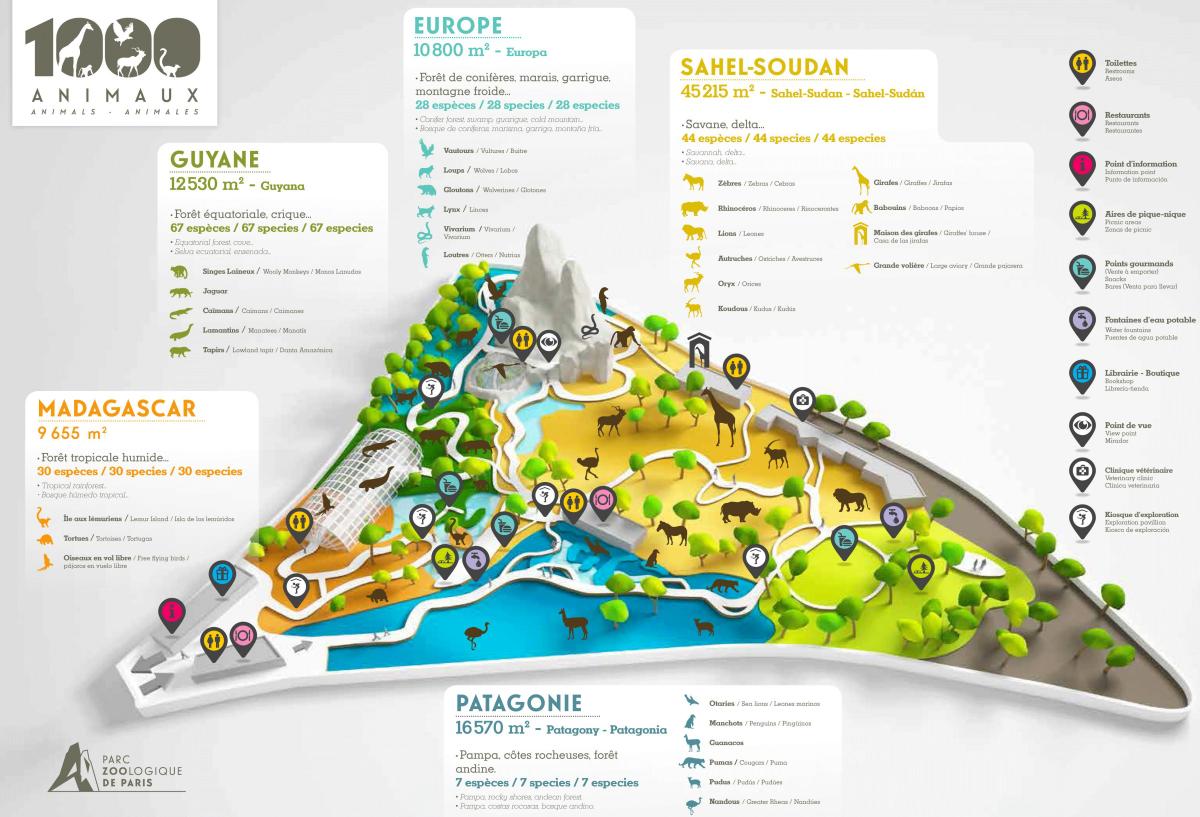 Карта на Париз Зоолошки Парк