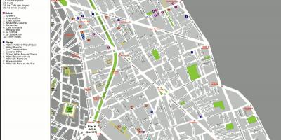 Карта на 11 arrondissement на Париз