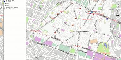 Карта на 14 arrondissement на Париз