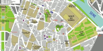 Мапа на 5 arrondissement на Париз