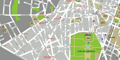 Карта на 6 arrondissement на Париз