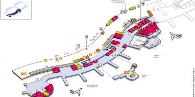 Карта на CDG аеродромски терминал 2A