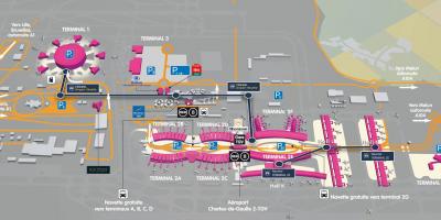 Карта на Roissy аеродром