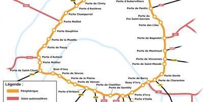 Карта на Булевар Périphérique