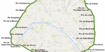 Мапа на Градот портите на Париз