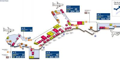 Карта на Запад Orly аеродром