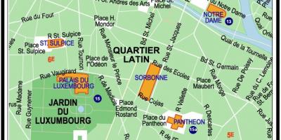 Карта на латинскиот Кварт на Париз