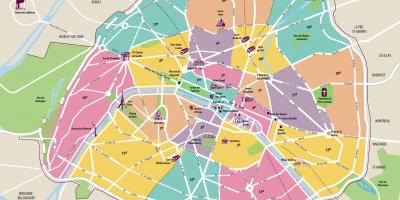 Карта на Париз атракции