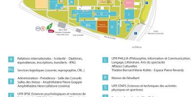 Карта на Универзитетот Nanterre